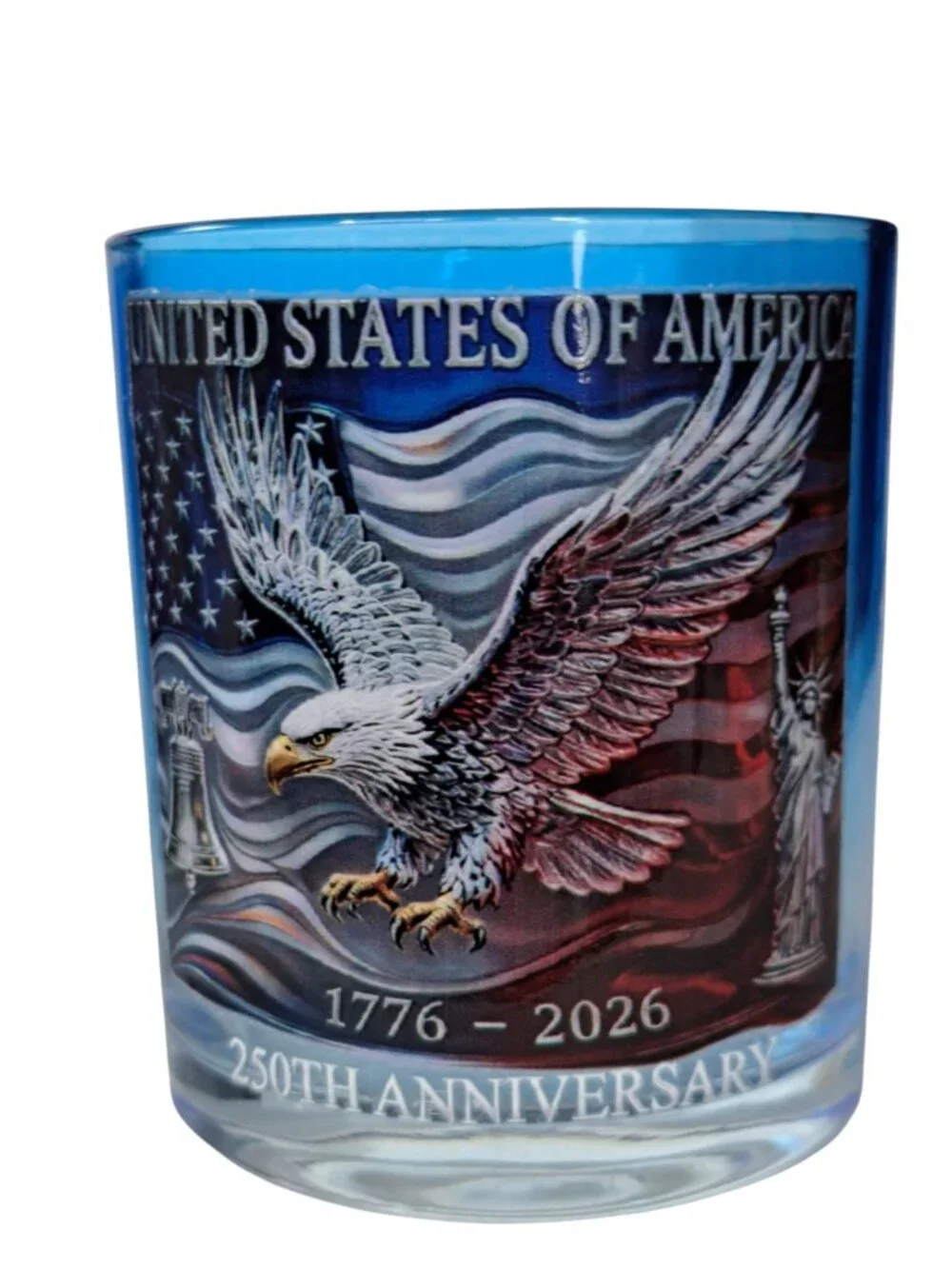 2026 USA 250th Anniversary Whiskey Cup Patriotic Eagle Commemorative Glass